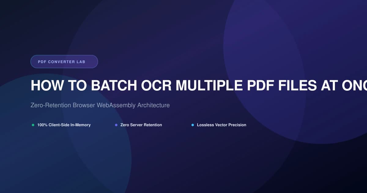 How to Batch OCR Multiple PDF Files at Once (Save Hours) | PDF Converter Lab