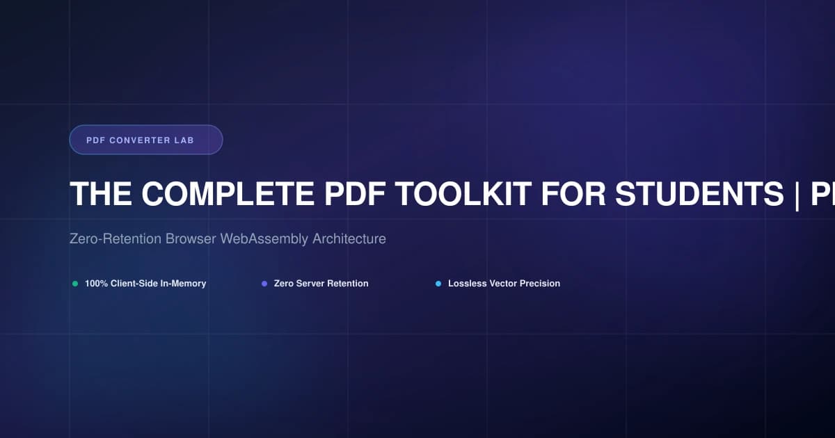 The Complete PDF Toolkit for Students | PDF Converter Lab