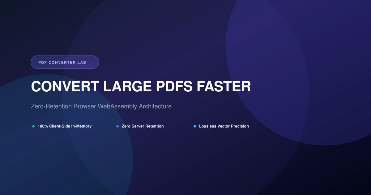 Convert Large PDFs Faster