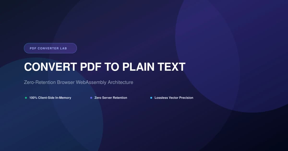 Convert PDF to Plain Text
