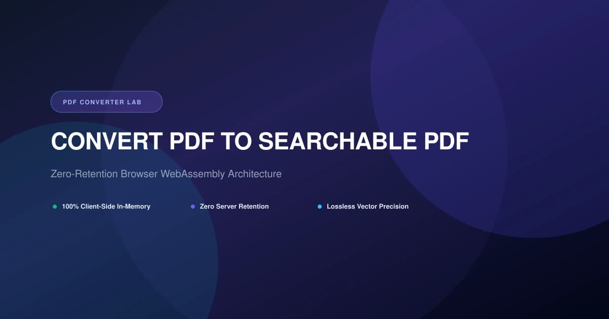 Convert PDF to Searchable PDF