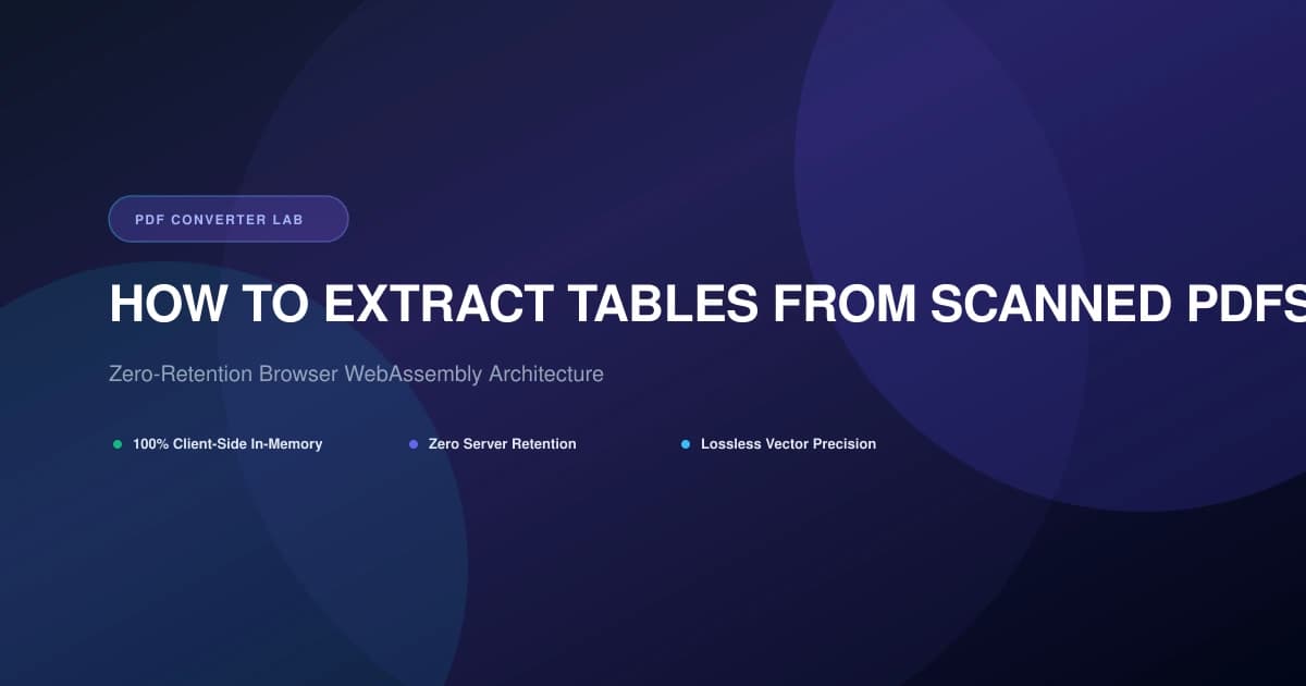 How to Extract Tables from Scanned PDFs to Excel with OCR | PDF Converter Lab