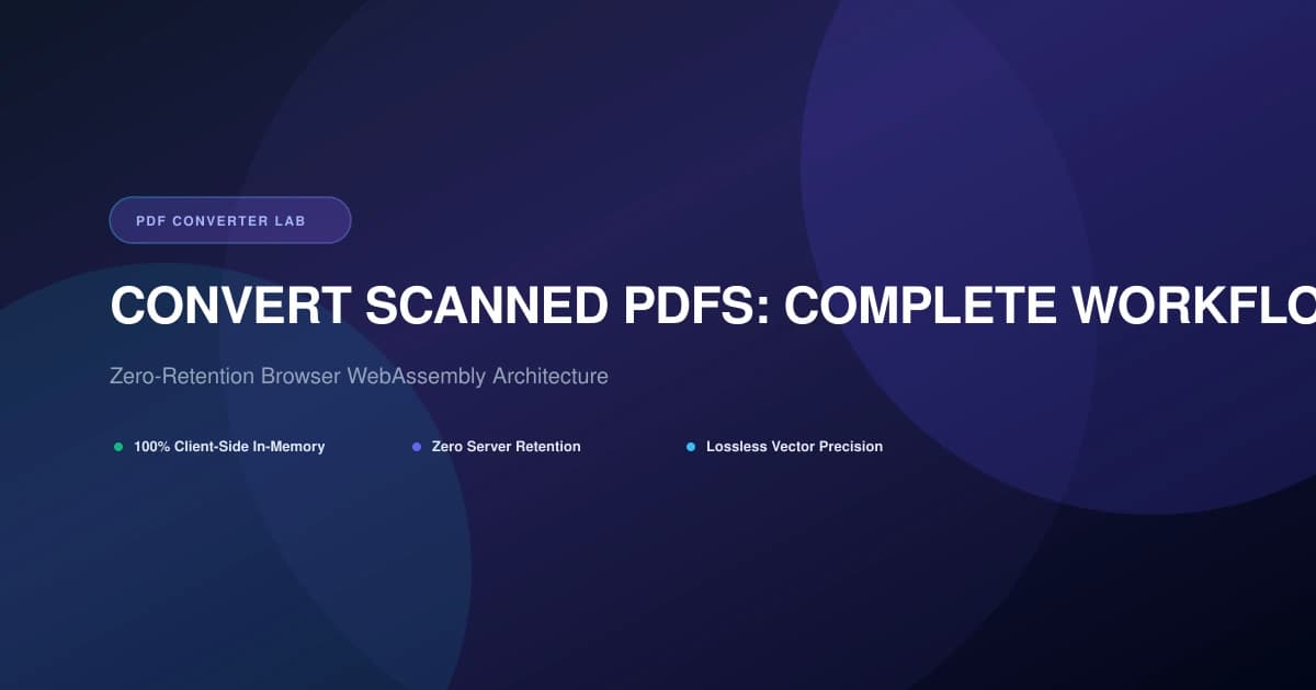 Convert Scanned PDFs: Complete Workflow
