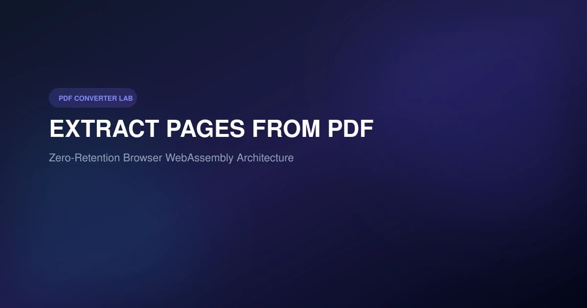 How to Extract Pages from PDF Technical Guide