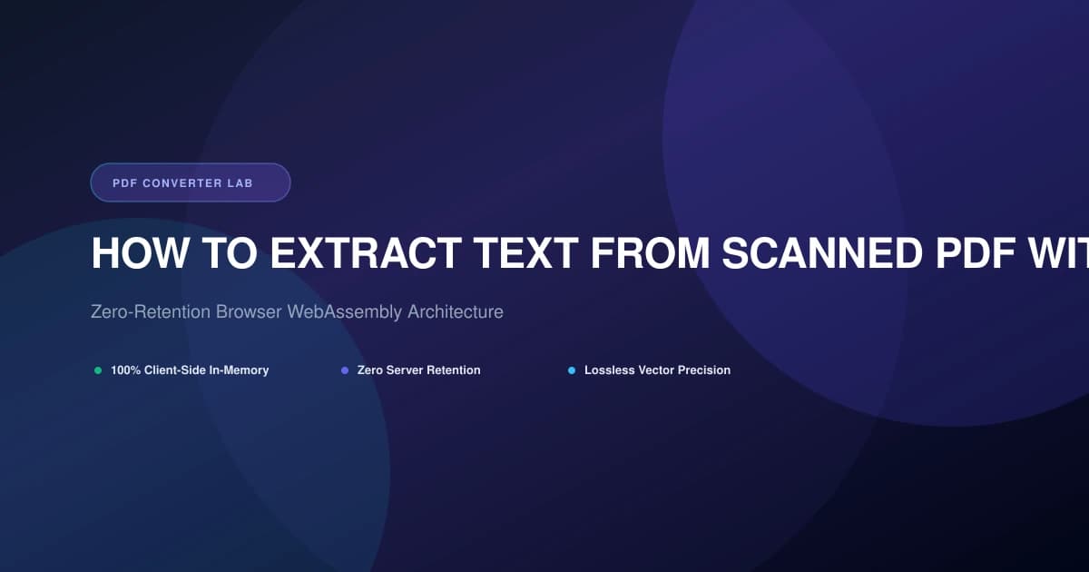 How to Extract Text from Scanned PDF Without Adobe Acrobat | PDF Converter Lab