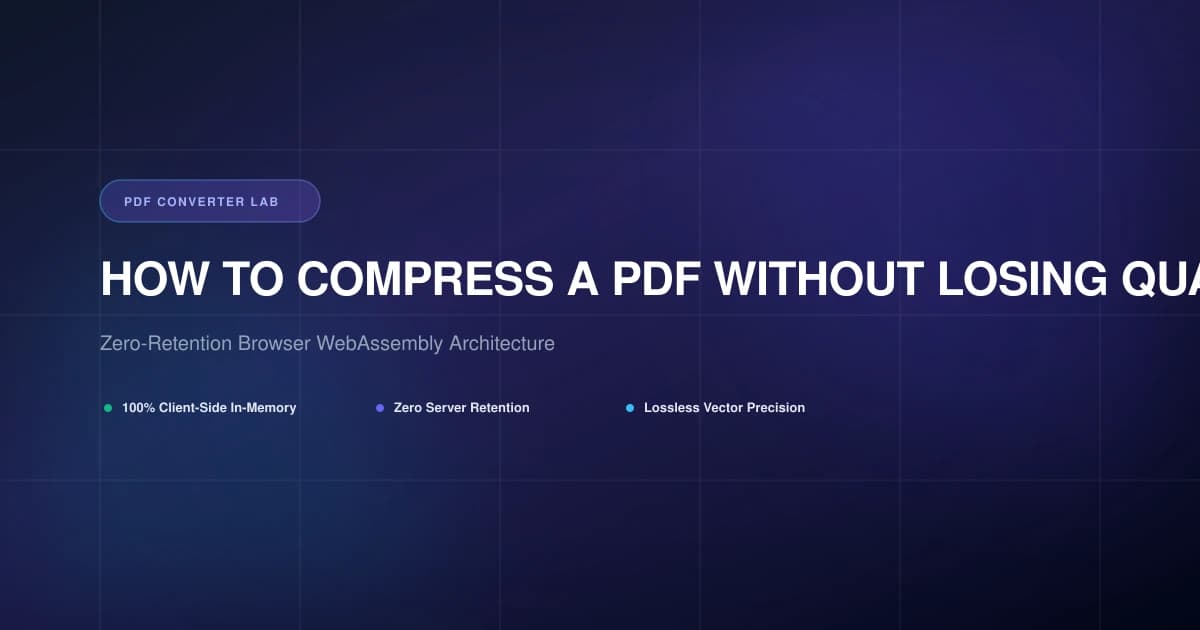 How to Compress a PDF Without Losing Quality (2026 Guide) | PDF Converter Lab