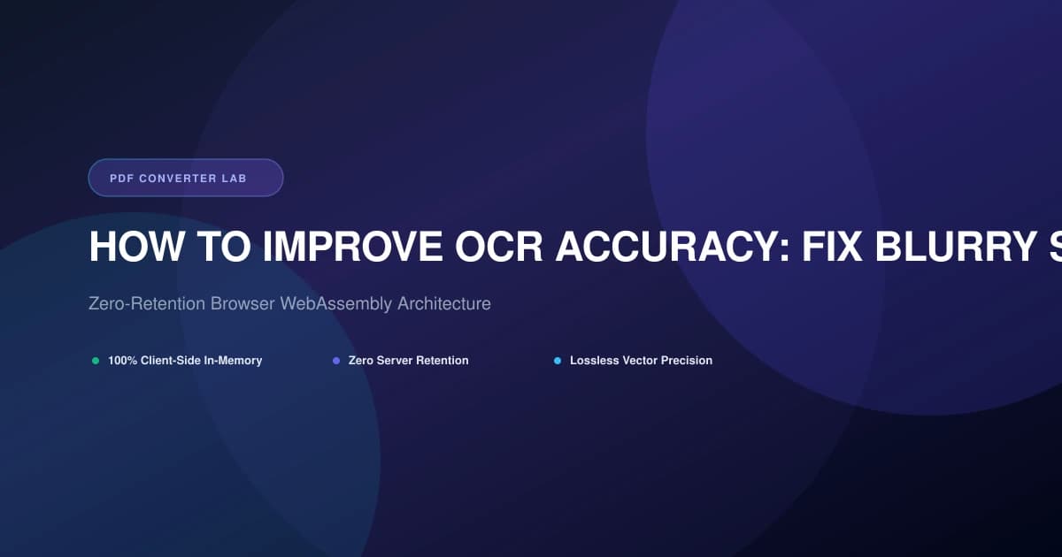 How to Improve OCR Accuracy: Fix Blurry Scans & Skewed Pages | PDF Converter Lab