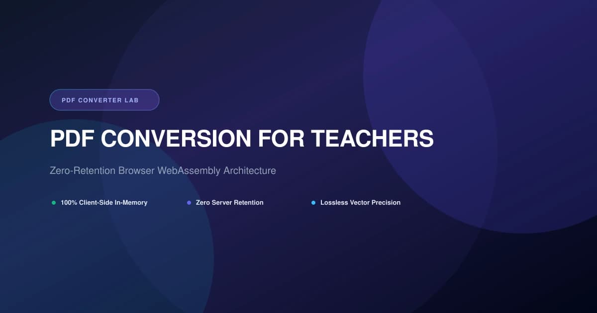 PDF Conversion for Teachers