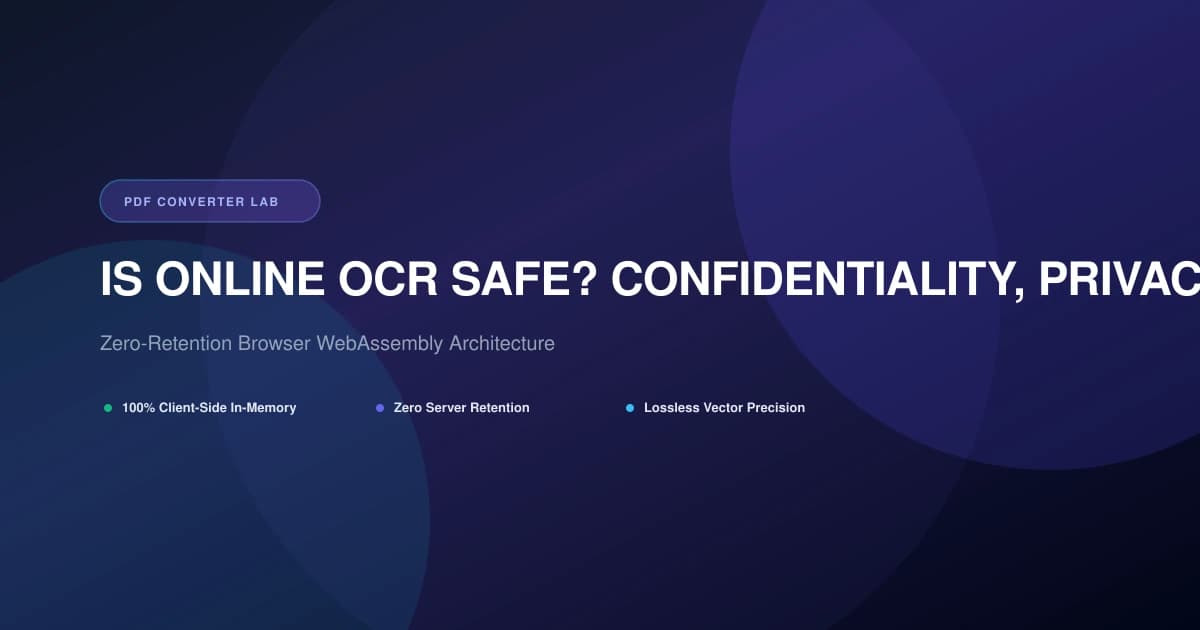 Is Online OCR Safe? Confidentiality, Privacy & Data Compliance Explained | PDF Converter Lab