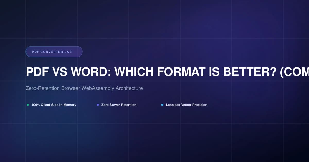 PDF vs Word: Which Format Is Better? (Complete Comparison) | PDF Converter Lab