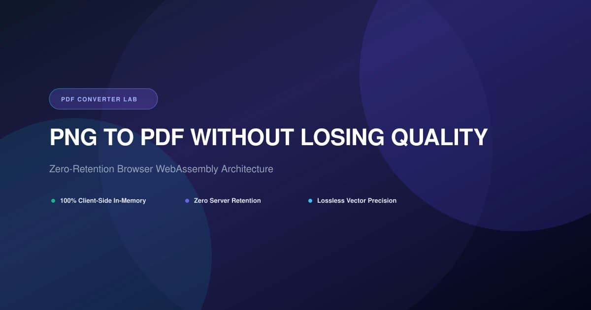 PNG to PDF Without Losing Quality