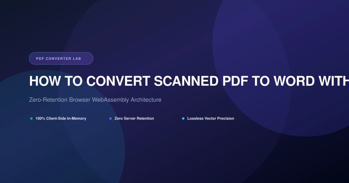 How to Convert Scanned PDF to Word with OCR (Preserve Layout) | PDF Converter Lab