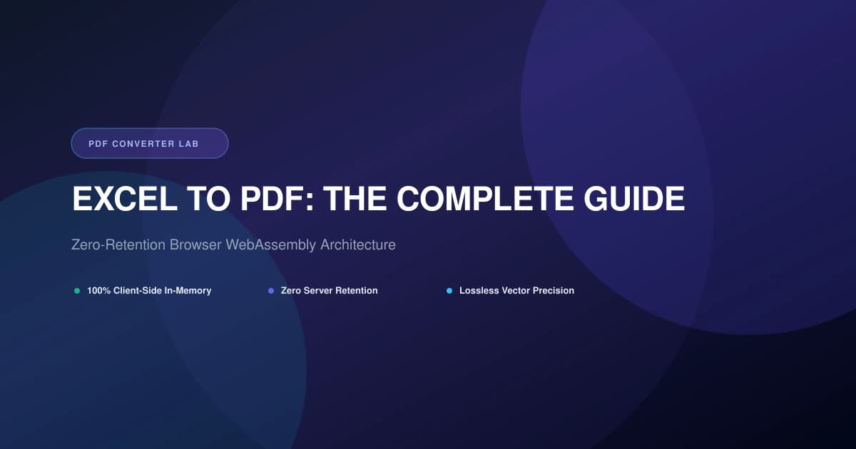 Excel to PDF: The Complete Guide