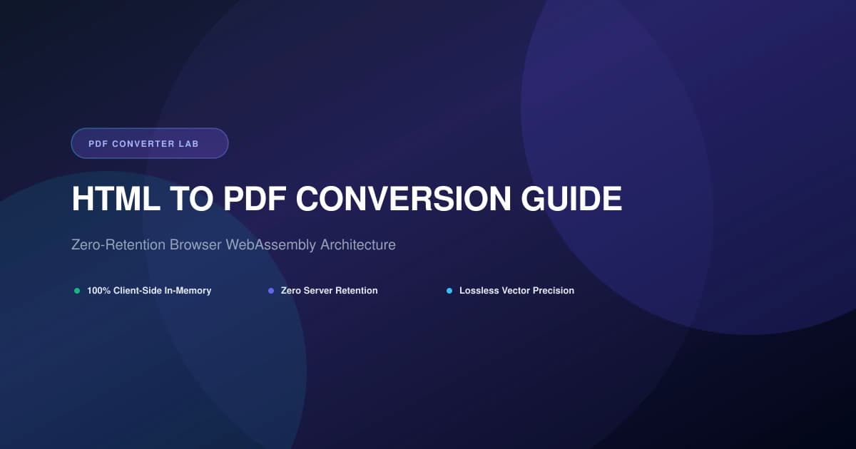 HTML to PDF Conversion Guide