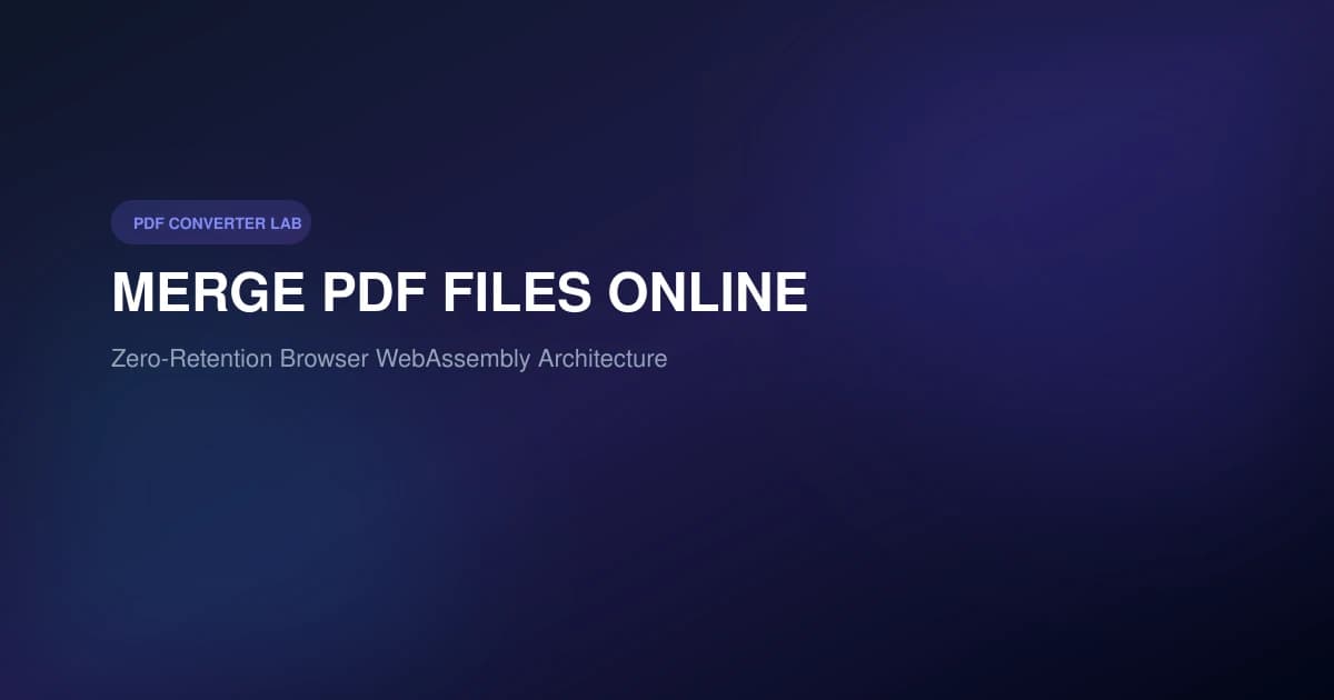 How to Merge PDF Files Online Technical Guide