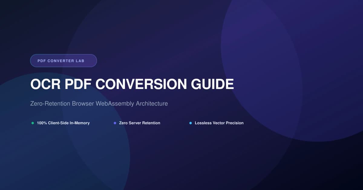 OCR PDF Conversion Guide
