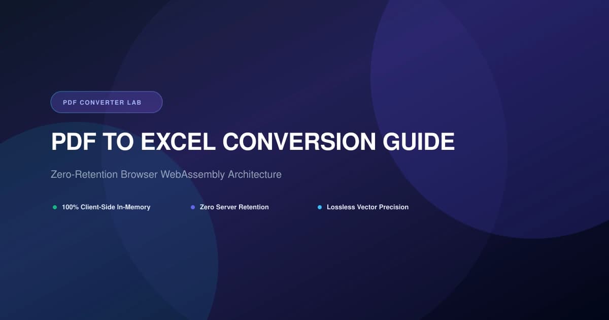 PDF to Excel Conversion Guide