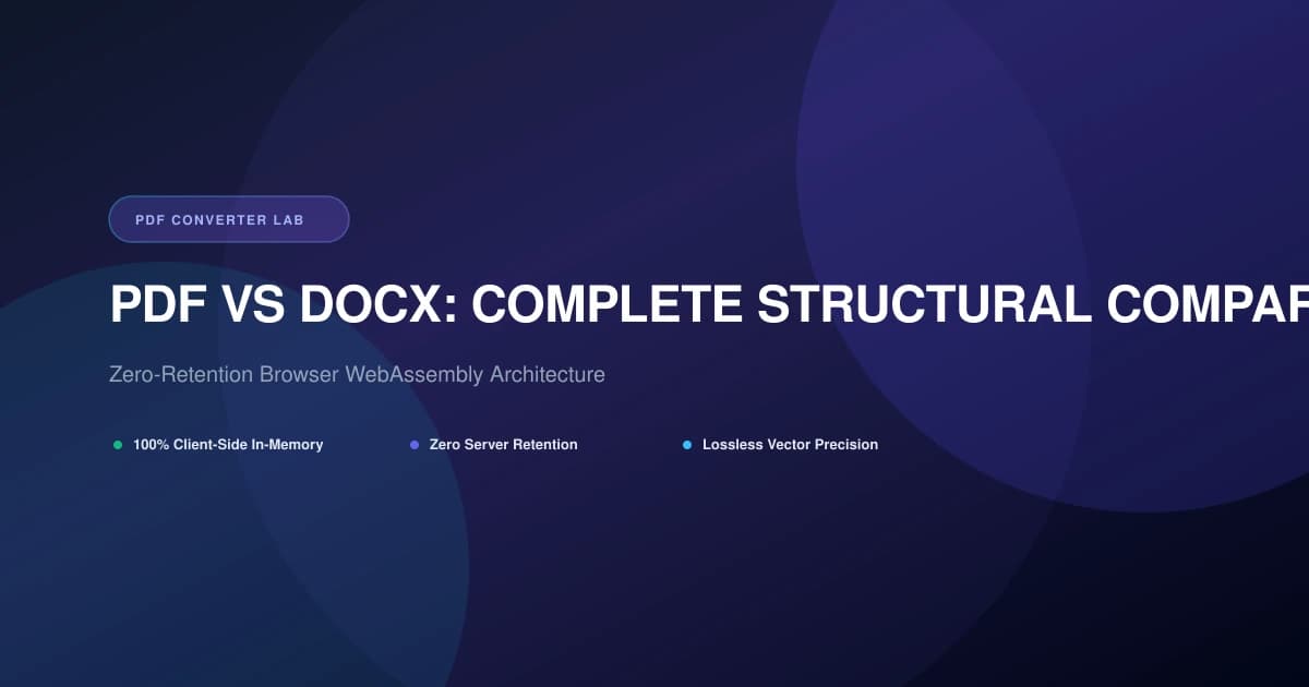 PDF vs DOCX: Complete Structural Comparison
