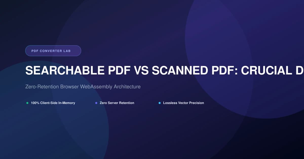 Searchable PDF vs Scanned PDF: Crucial Differences Explained | PDF Converter Lab